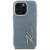 Karl Lagerfeld FW Jeans Signature Logo Case voor iPhone 16 Pro, blauw