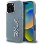 KARL LAGERFELD FW Jeans Signature Logo Case voor iPhone 16 Pro Max, blauw
