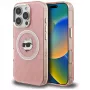 Karl Lagerfeld IML Choupette Head Logo MagSafe Case voor Apple iPhone 16 Pro Max, roze