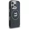 Karl Lagerfeld IML Choupette Head Logo MagSafe Case voor iPhone 16 Pro, zwart