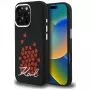 Karl Lagerfeld Silicone Heart SignLogo MagSafe Case voor iPhone 16 Pro zwart