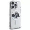 KARL LAGERFELD IML Glitter Karl & Choupette Sketch Logo MagSafe Case voor iPhone 16 Pro, transparant