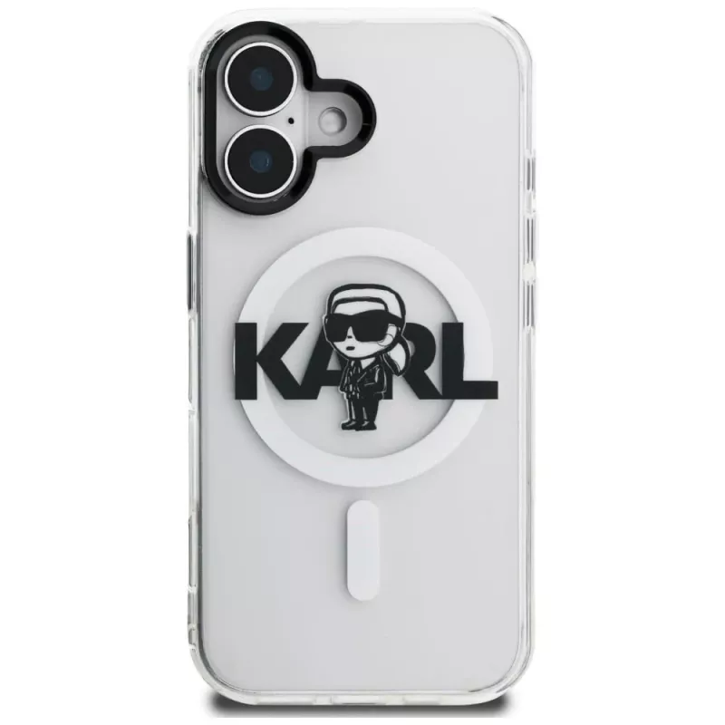 KARL LAGERFELD IML Karl Sketch Logo MagSafe Case voor iPhone 16, transparant
