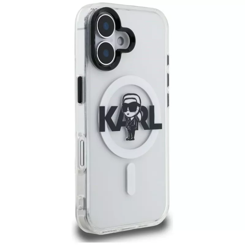 KARL LAGERFELD IML Karl Sketch Logo MagSafe Case voor iPhone 16, transparant