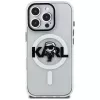 Karl Lagerfeld IML Karl Sketch Logo MagSafe Case voor iPhone 16 Pro Max, transparant