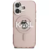 KARL LAGERFELD IML Choupette Sketch Logo MagSafe Case voor iPhone 16 roze
