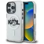 Karl Lagerfeld IML Choupette Sketch Logo MagSafe Case voor iPhone 16 Pro, transparant