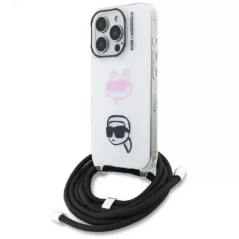 KARL LAGERFELD IML Crossbody Case voor Apple iPhone 16 Pro, wit