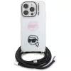 KARL LAGERFELD IML Crossbody Case voor Apple iPhone 16 Pro, wit