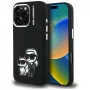 KARL LAGERFELD Silicone Karl & Choupette Sketch MagSafe Case voor Apple iPhone 16 Pro, zwart