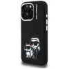 KARL LAGERFELD Silicone Karl & Choupette Sketch MagSafe Case voor Apple iPhone 16 Pro Max, zwart