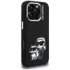 KARL LAGERFELD Silicone Karl & Choupette Sketch MagSafe Case voor Apple iPhone 16 Pro Max, zwart