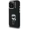 KARL LAGERFELD Silicone Karl Sketch MagSafe Case voor Apple iPhone 16 Pro, zwart