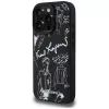 KARL LAGERFELD Grained Pattern & Logo MagSafe Case voor iPhone 16 Pro Max zwart