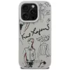 KARL LAGERFELD Grained Pattern & Logo MagSafe Case voor Apple iPhone 16 Pro Max - grijs
