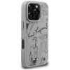 KARL LAGERFELD Grained Pattern & Logo MagSafe Case voor Apple iPhone 16 Pro Max - grijs