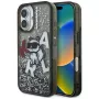 KARL LAGERFELD Liquid Glitter Choupette Logo Case voor iPhone 16, zwart