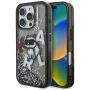 KARL LAGERFELD Liquid Glitter Choupette Logo Case voor Apple iPhone 16 Pro Max - zwart