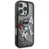 KARL LAGERFELD Liquid Glitter Choupette Logo Case voor Apple iPhone 16 Pro Max - zwart