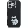 Karl Lagerfeld IML Aquarelle Choupette & Logo Case voor iPhone 16, zwart