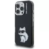 Karl Lagerfeld IML Aquarelle Choupette & Logo Case voor iPhone 16 Pro Max zwart