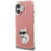 Karl Lagerfeld IML Aquarelle Choupette & Logo Phone Case voor iPhone 16, roze