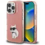 Karl Lagerfeld IML Aquarelle Choupette & Logo Case voor Apple iPhone 16 Pro, roze