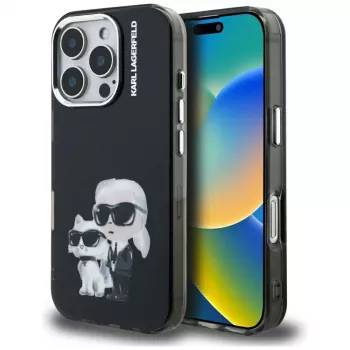 KARL LAGERFELD IML Aquarelle Protective Case voor Apple iPhone 16 Pro - zwart