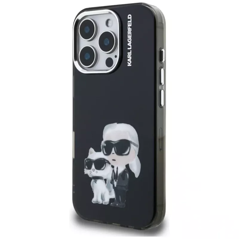 KARL LAGERFELD IML Aquarelle Protective Case voor Apple iPhone 16 Pro - zwart