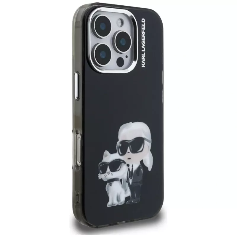 KARL LAGERFELD IML Aquarelle Protective Case voor Apple iPhone 16 Pro - zwart
