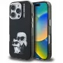 Karl Lagerfeld IML Aquarelle Karl & Choupette & Logo Case voor Apple iPhone 16 Pro Max, zwart