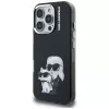 Karl Lagerfeld IML Aquarelle Karl & Choupette & Logo Case voor Apple iPhone 16 Pro Max, zwart
