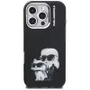Karl Lagerfeld IML Aquarelle Karl & Choupette & Logo Case voor Apple iPhone 16 Pro Max, zwart