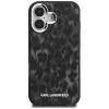 Karl Lagerfeld IML Leopard Pattern MagSafe Case voor iPhone 16, zwart