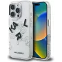 Karl Lagerfeld IML Sketched Graphic Case voor iPhone 16 Pro transparant