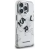 Karl Lagerfeld IML Sketched Graphic Case voor iPhone 16 Pro transparant