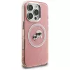 Karl Lagerfeld IML Glitter Karl & Choupette Heads Logo MagSafe Case voor iPhone 16 Pro roze