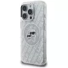KARL LAGERFELD IML Glitter Karl & Choupette Heads Logo MagSafe Case voor iPhone 16 Pro Max grijs