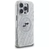 KARL LAGERFELD IML Glitter Karl & Choupette Heads Logo MagSafe Case voor iPhone 16 Pro Max grijs