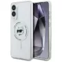 Karl Lagerfeld Button Choupette Head Printed Logo MagSafe Case voor Samsung Galaxy S25 Edge wit