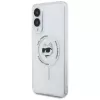 Karl Lagerfeld Button Choupette Head Printed Logo MagSafe Case voor Samsung Galaxy S25 Edge wit