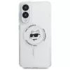 Karl Lagerfeld Button Choupette Head Printed Logo MagSafe Case voor Samsung Galaxy S25 Edge wit