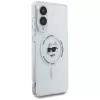 Karl Lagerfeld Button Choupette Head Printed Logo MagSafe Case voor Samsung Galaxy S25 Edge wit