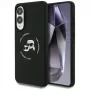 KARL LAGERFELD Silicone Double Heads and Circle MagSafe Case voor Samsung Galaxy S25 Edge, zwart