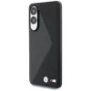 BMW Leder Oversized Stripes MagSafe Case voor Samsung Galaxy S25 Edge zwart