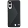 BMW Leder Oversized Stripes MagSafe Case voor Samsung Galaxy S25 Edge zwart