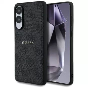 Guess 4G Ring Classic Logo MagSafe Case voor Samsung Galaxy S25 Edge (zwart)
