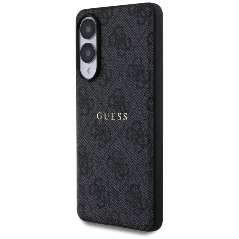 Guess 4G Ring Classic Logo MagSafe Case voor Samsung Galaxy S25 Edge (zwart)