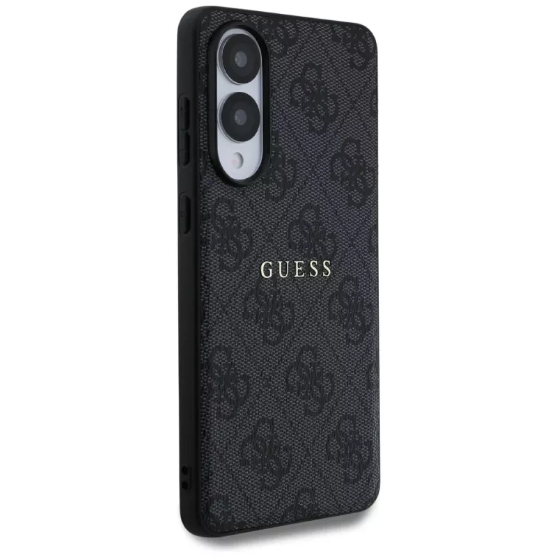 Guess 4G Ring Classic Logo MagSafe Case voor Samsung Galaxy S25 Edge (zwart)