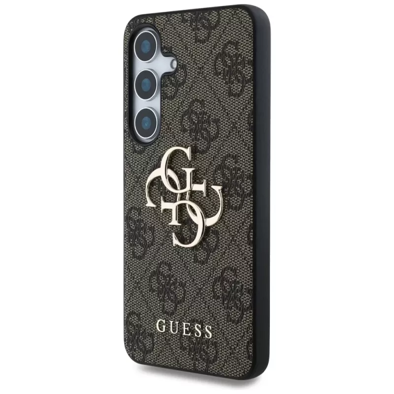 Guess Big 4G Logo Classic Logo Case voor Samsung Galaxy S25+ (bruin)